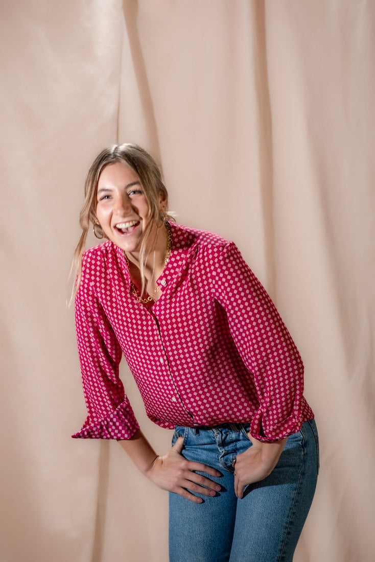 The Diamond Samara Chinese Collar Shirt