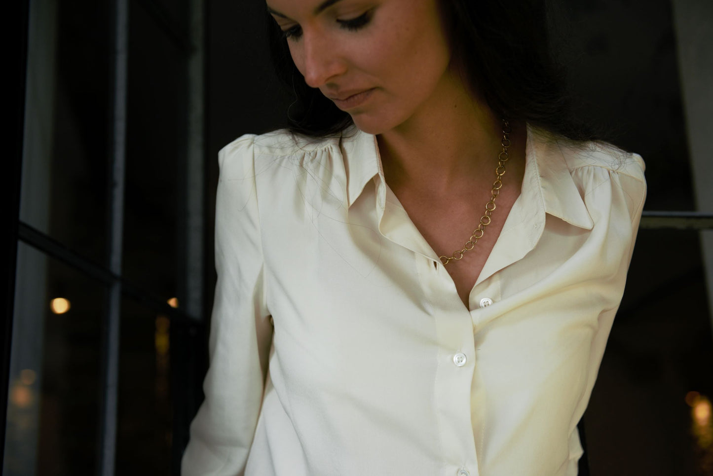 Gold Hoop Necklace